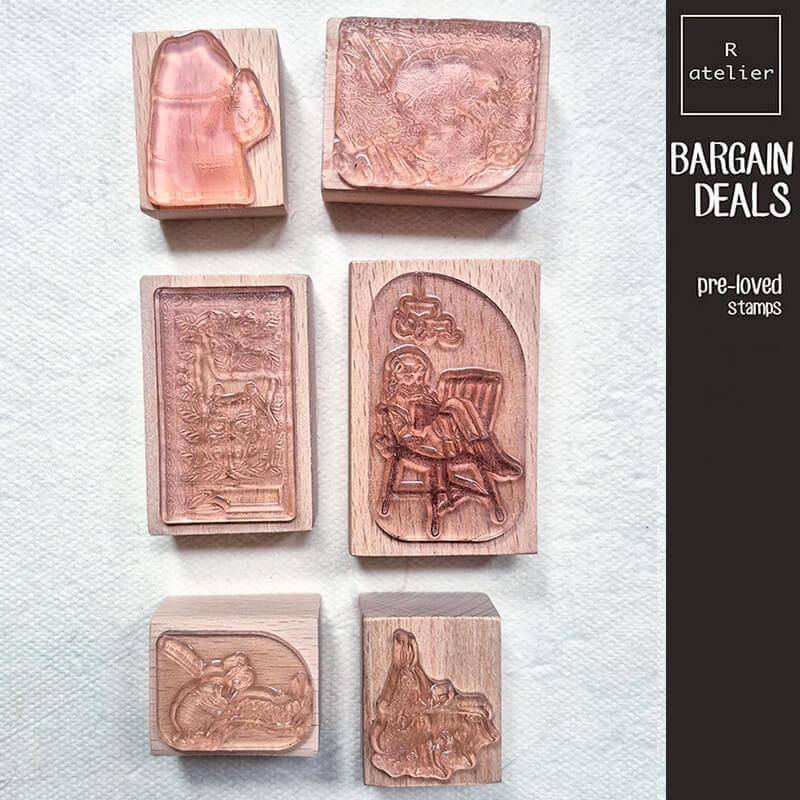 Bargain Pre-loved Scrapbooking Wooden Stamps