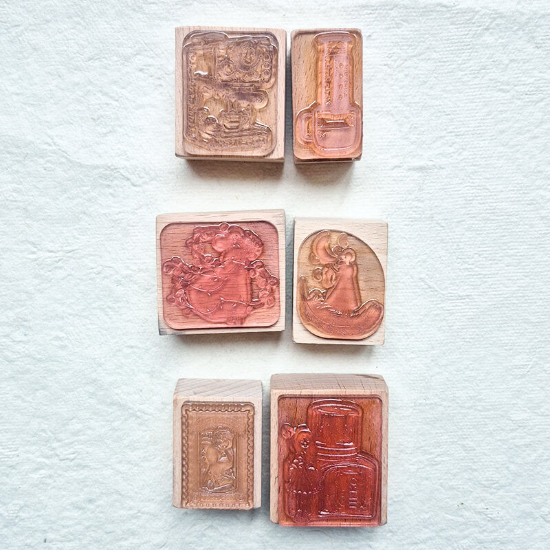 Bargain Pre-loved Scrapbooking Wooden Stamps