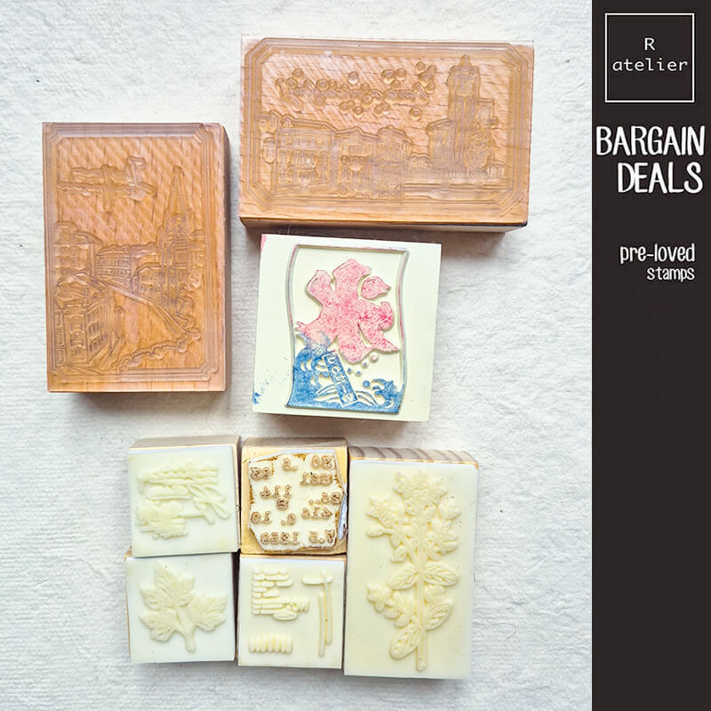 Bargain Pre-loved Scrapbooking Wooden Stamps