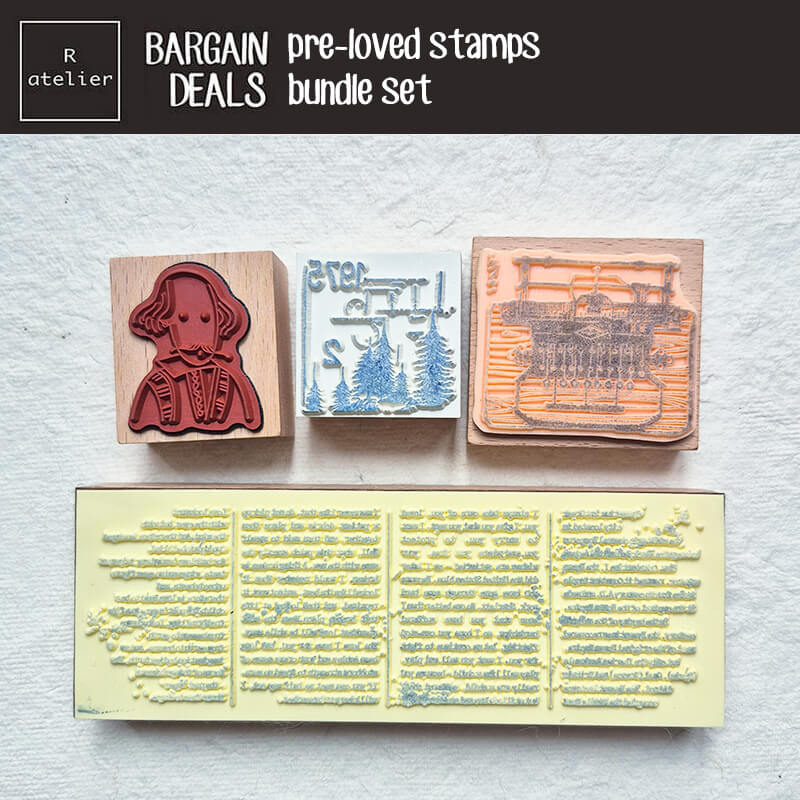 Bargain Pre-loved Scrapbooking Wooden Stamps