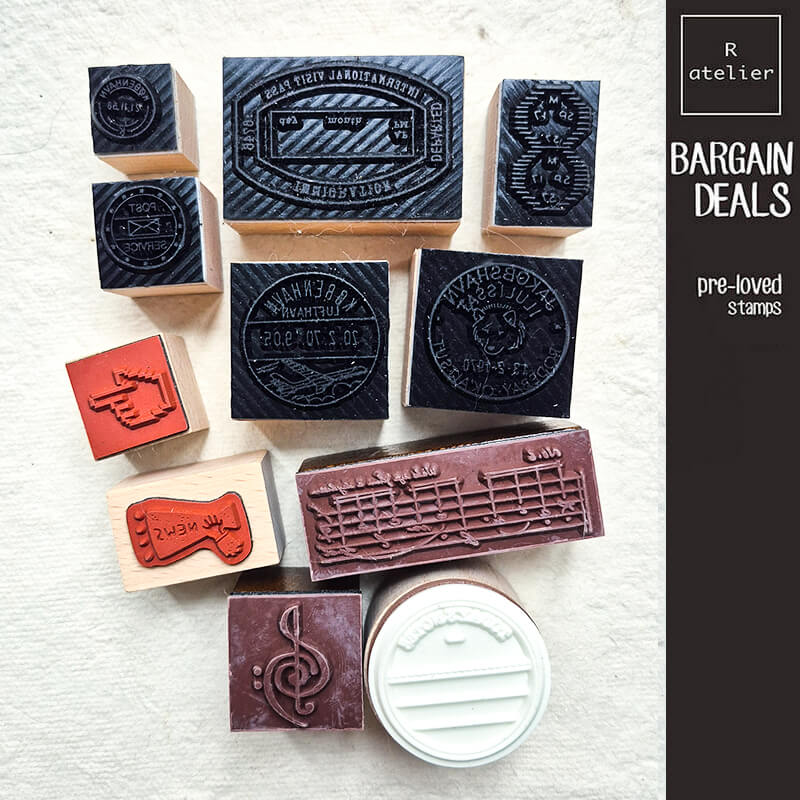 Bargain Pre-loved Scrapbooking Wooden Stamps
