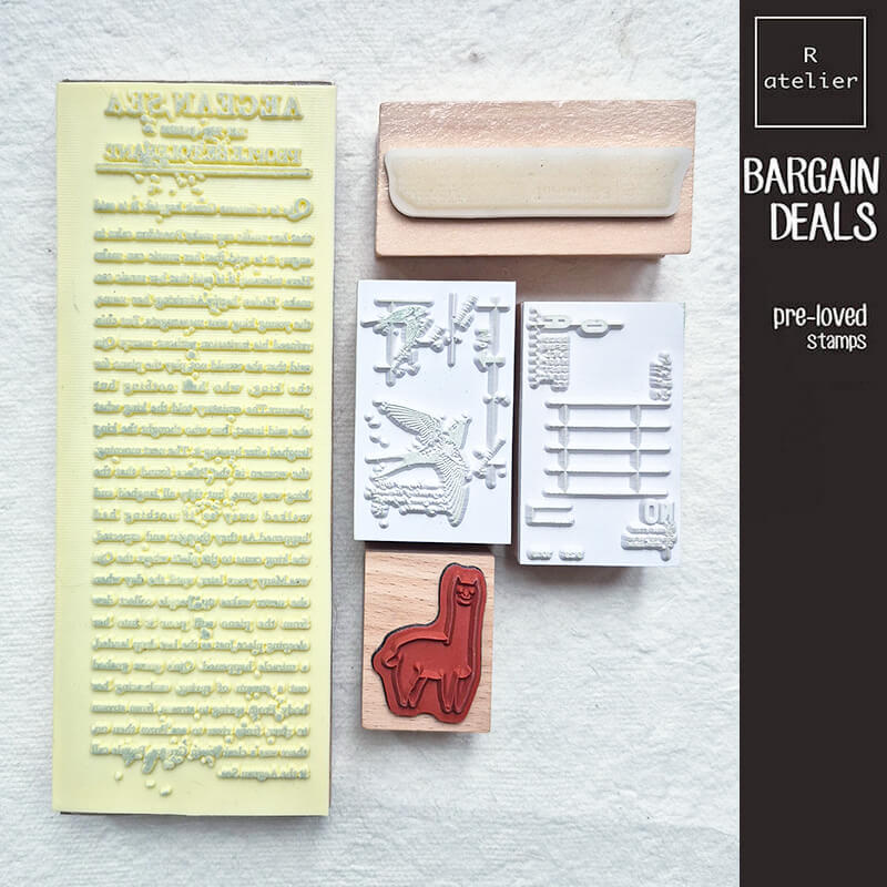 Bargain Pre-loved Scrapbooking Wooden Stamps