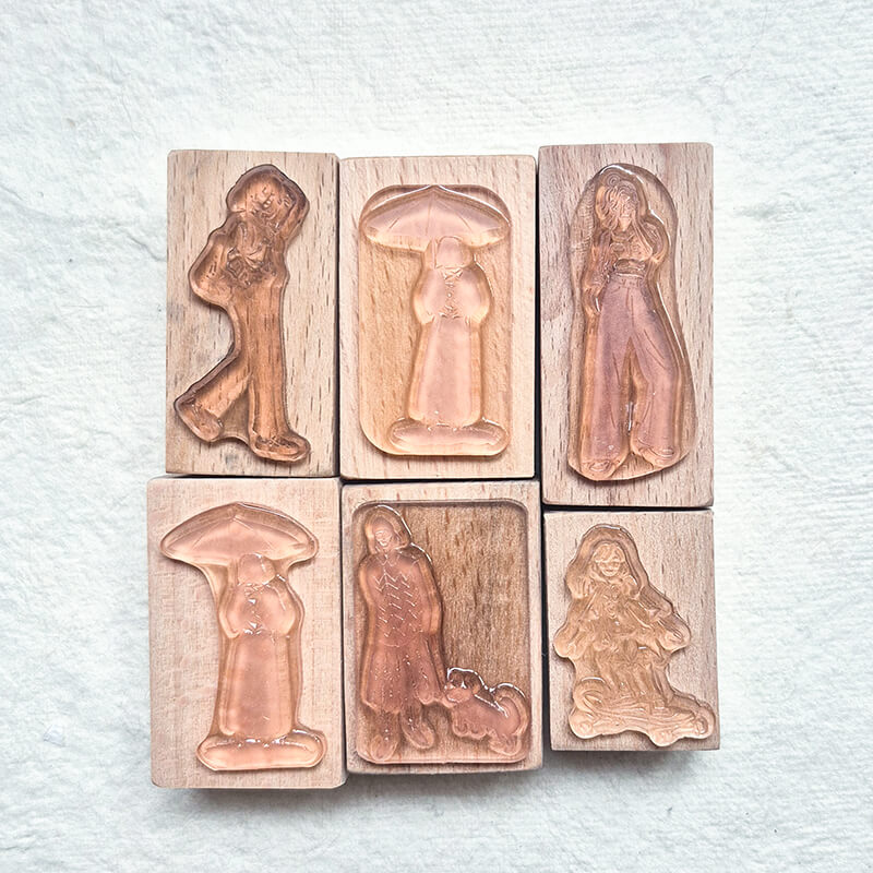 Bargain Pre-loved Scrapbooking Wooden Stamps
