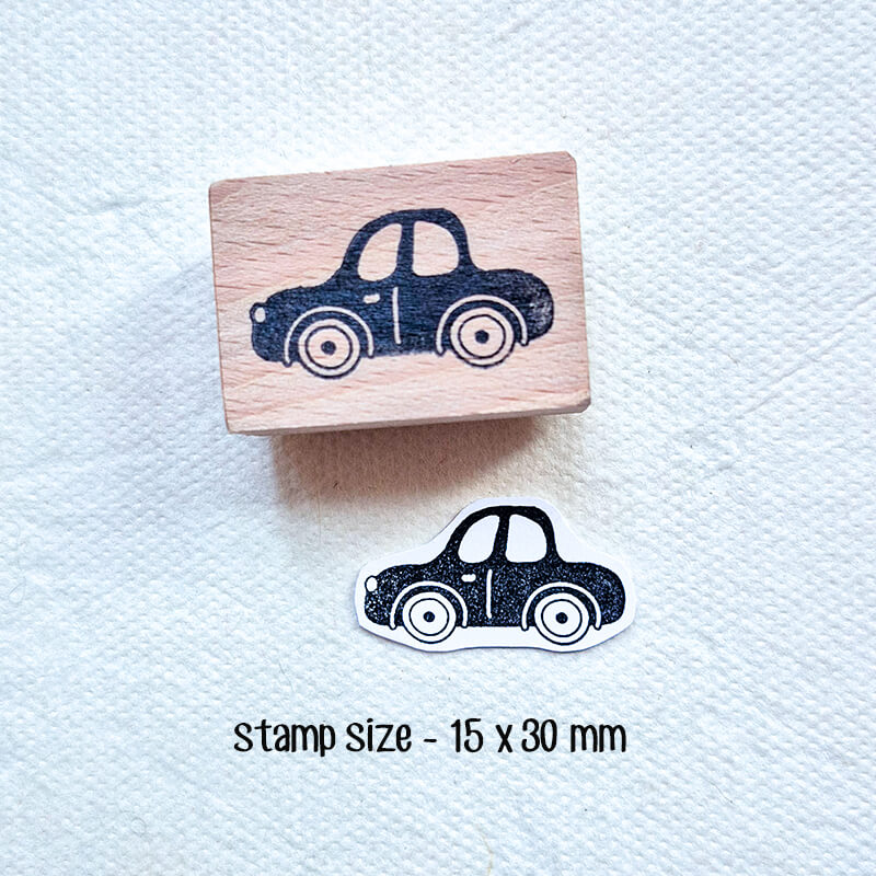 Whimsical Car Truck Transport Scrapbooking Wooden Stamps