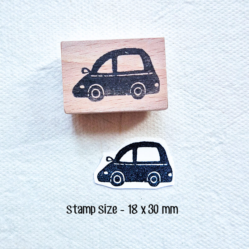Whimsical Car Truck Transport Scrapbooking Wooden Stamps