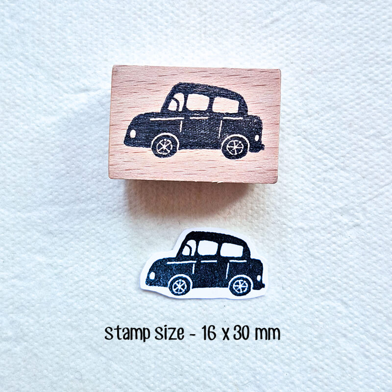 Whimsical Car Truck Transport Scrapbooking Wooden Stamps