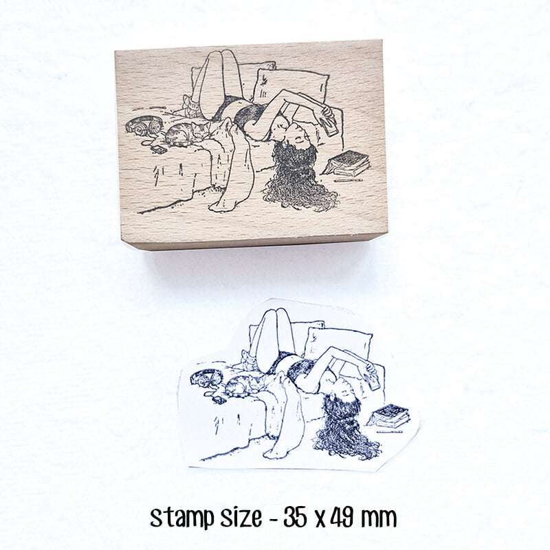 Namaste Yoga Journal Workout Scrapbooking Wooden Stamp