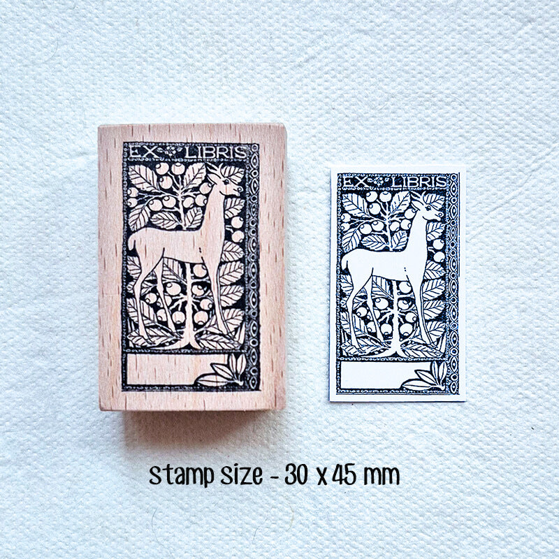 Bookplate Ex Libris Library Book Lovers Scrapbooking Wooden Stamp