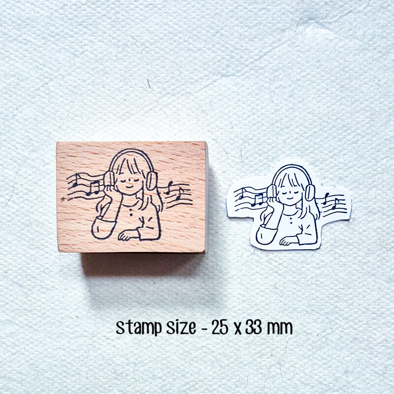 Me Time Self-Care Daily Life Scrapbooking Wooden Stamp