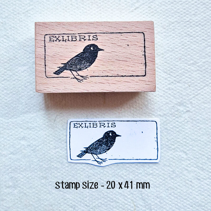 Bookplate Ex Libris Library Book Lovers Scrapbooking Wooden Stamp