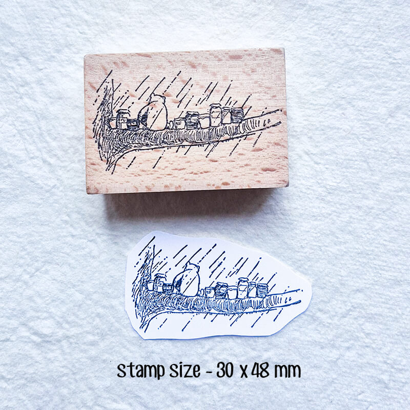 Little Pooh Bear Story Scrapbooking Wooden Stamp