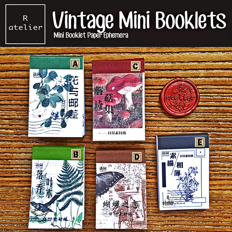 Nature Inspired Scrapbooking Paper Ephemera Mini Booklets