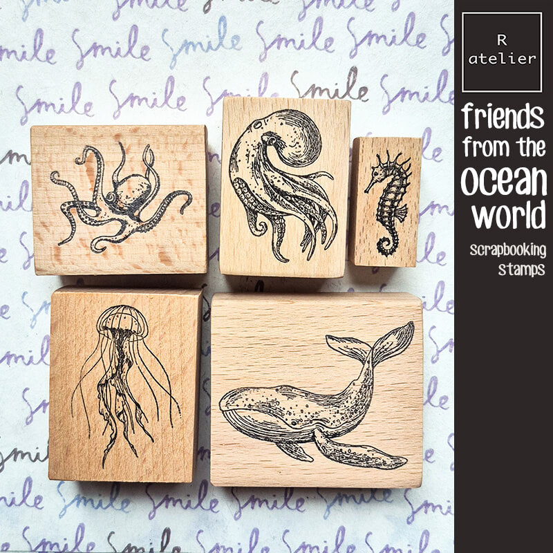 Ocean Saltwater Fish Scrapbooking Wooden Stamp