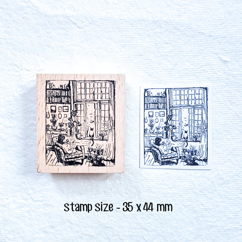 Favorite Pastimes Self-Care Me Time Scrapbooking Wooden Stamp