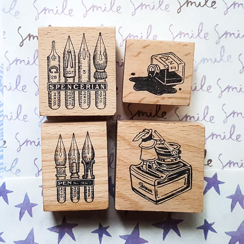 Retro Typewriters Scrapbooking Wooden Stamp