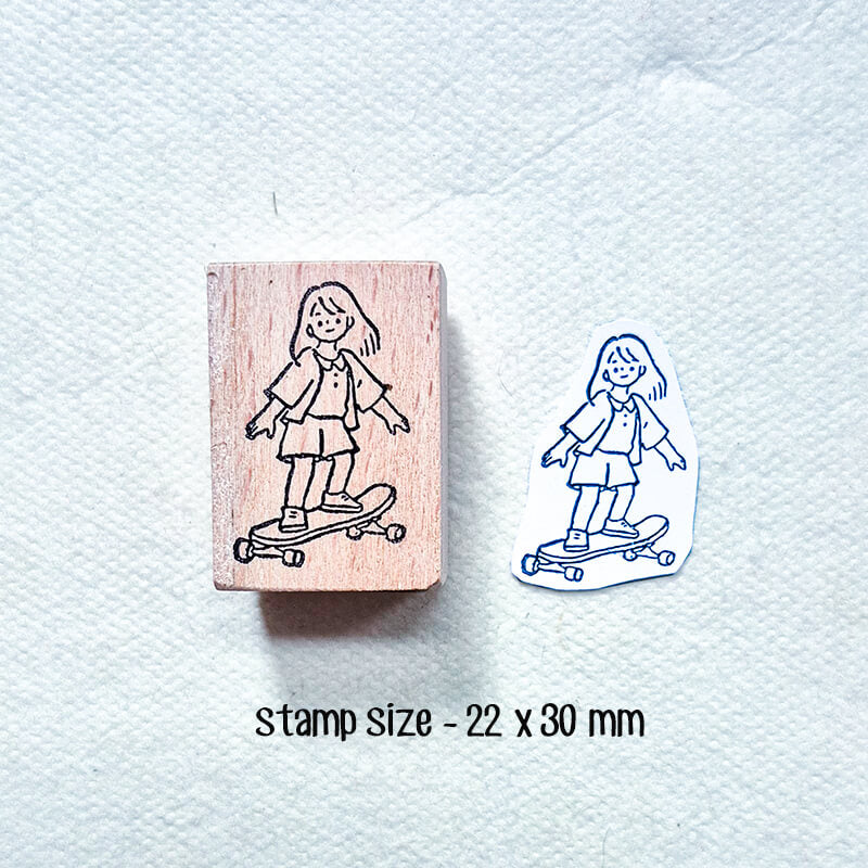 Me Time Self-Care Daily Life Scrapbooking Wooden Stamp