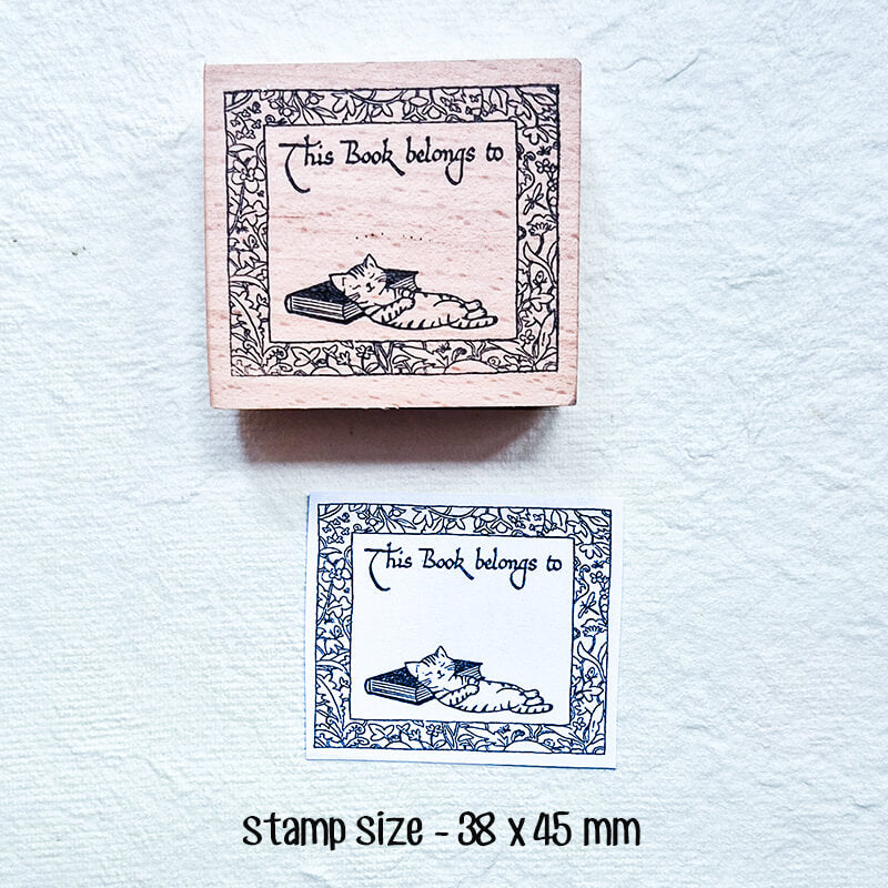 Bookworm Book Lovers Scrapbooking Wooden Stamp
