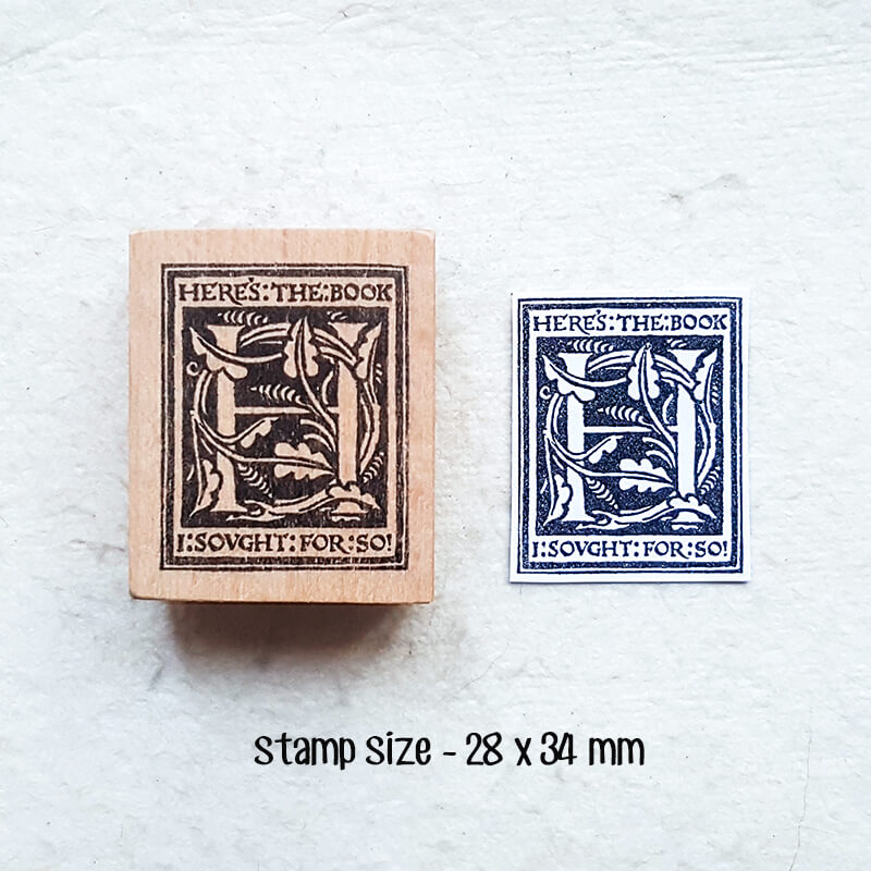Bookplate Ex Libris Library Book Lovers Scrapbooking Wooden Stamp