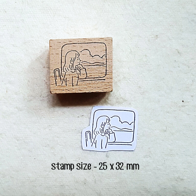 Me Time Self-Care Scrapbooking Wooden Stamp