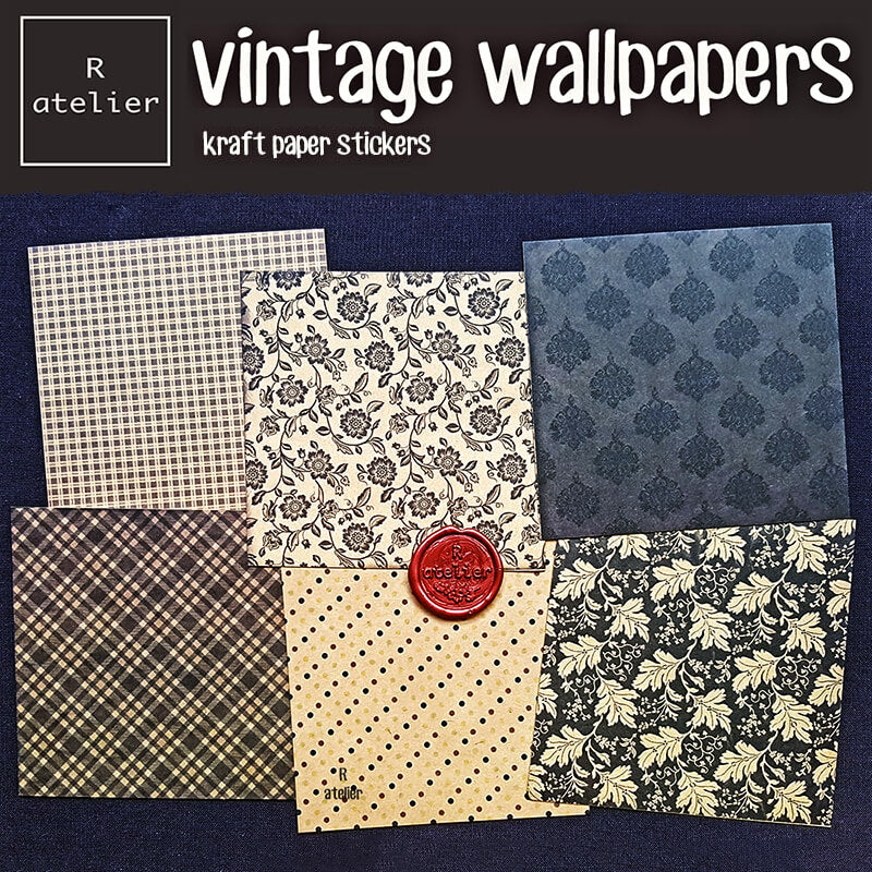 Vintage Wallpapers Scrapbooking Decorative Stickers