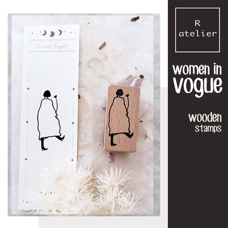 Women in Vogue Scrapbooking Wooden Stamps