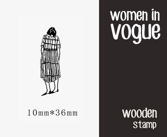 Women in Vogue Scrapbooking Wooden Stamps