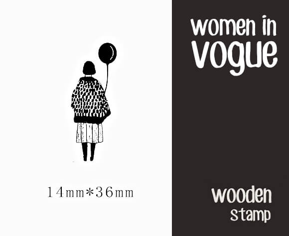 Women in Vogue Scrapbooking Wooden Stamps
