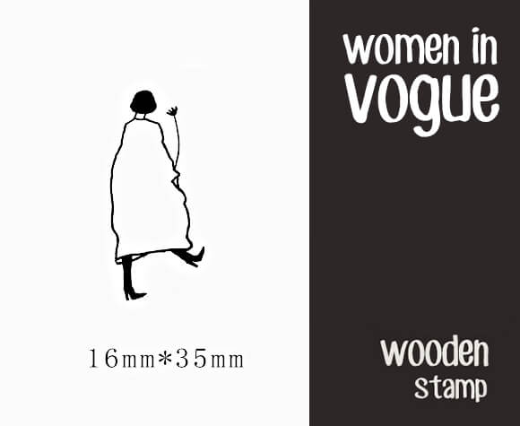 Women in Vogue Scrapbooking Wooden Stamps