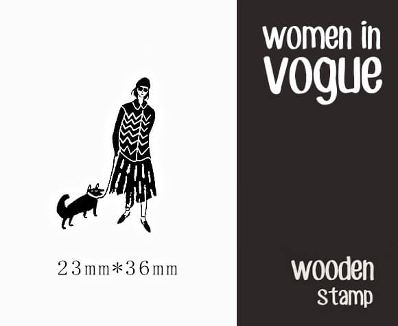 Women in Vogue Scrapbooking Wooden Stamps