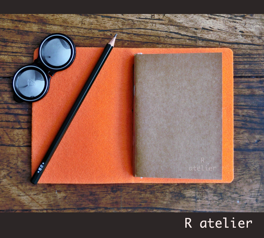 Midori Traveler's Notebook | Felt Journal Cover | Passport Size Starter Kit