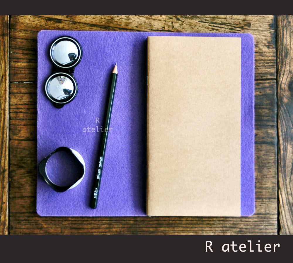 Midori Traveler's Notebook | Felt Journal Cover | Standard Size Starter Kit