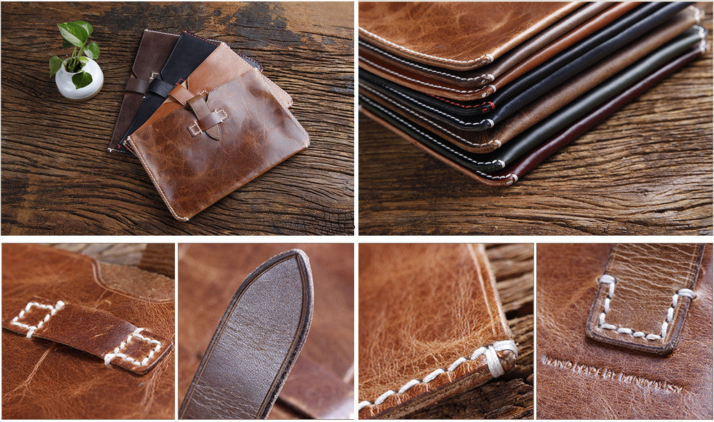 Handmade iPad Mini Leather Sleeve | Tablet Portfolio / Case / Sleeve