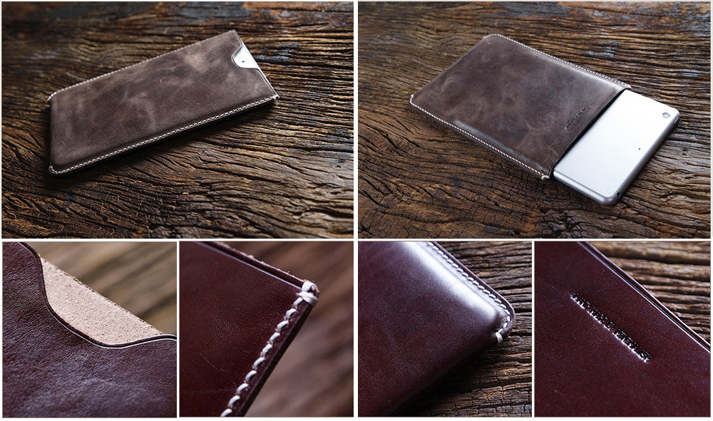 Handmade iPad Mini Leather Sleeve | Tablet Portfolio / Case / Sleeve