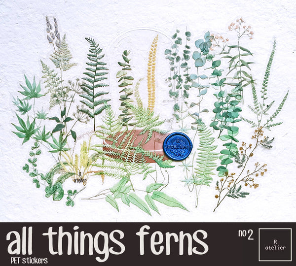 All Things Ferns  Scrapbooking PET Stickers