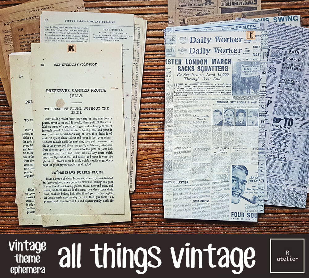 All Things Vintage Paper Ephemera