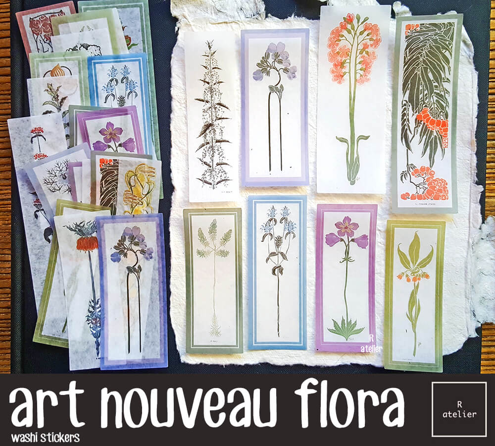 Art Nouveau Flora | Washi Stickers