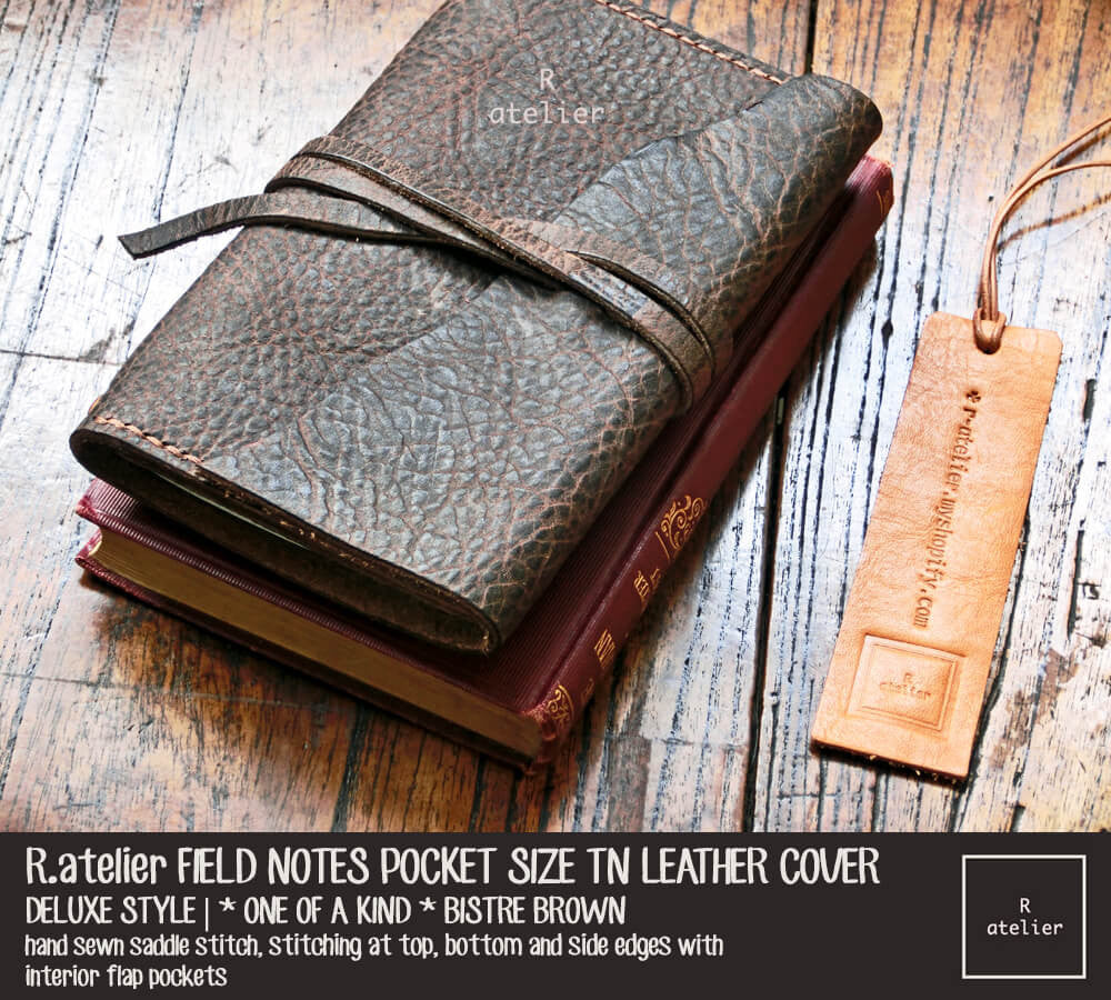R.atelier Field Notes Pocket Size Leather Journal Cover | *One of A Kind* Bistre Brown