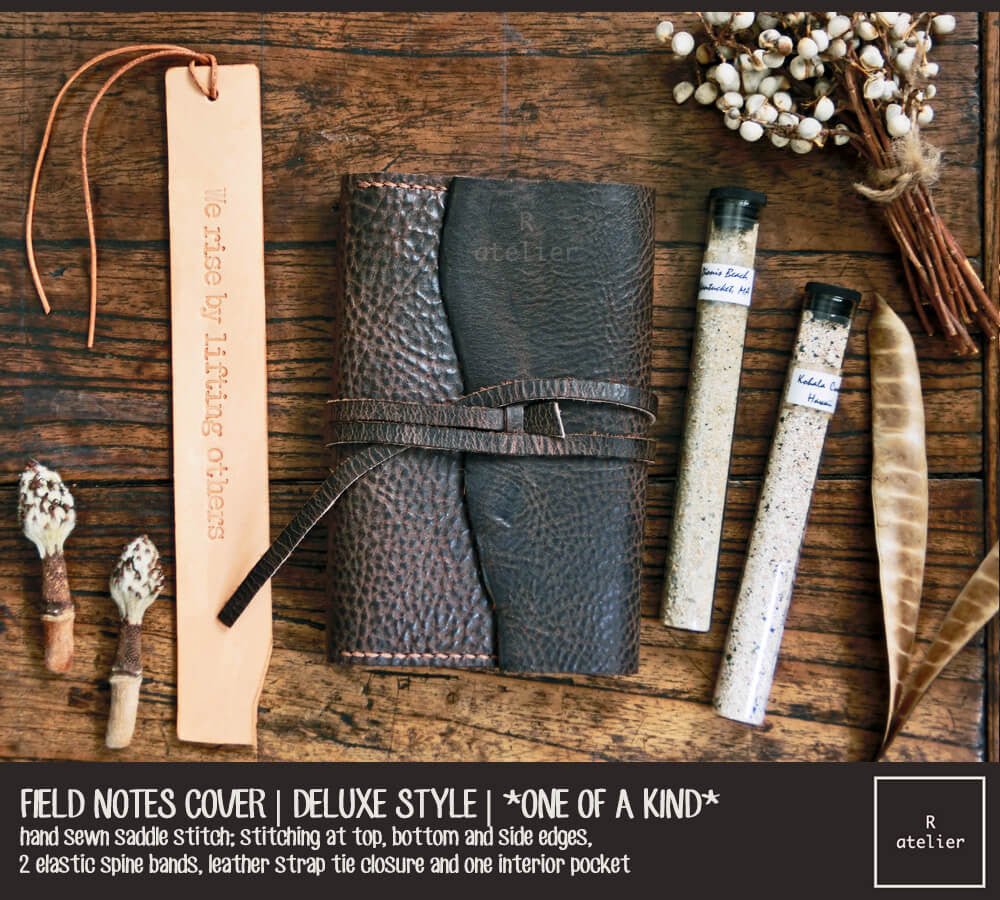 Field Notes | Leather Journal Cover | *One of A Kind* Bistre Brown | Pocket Size