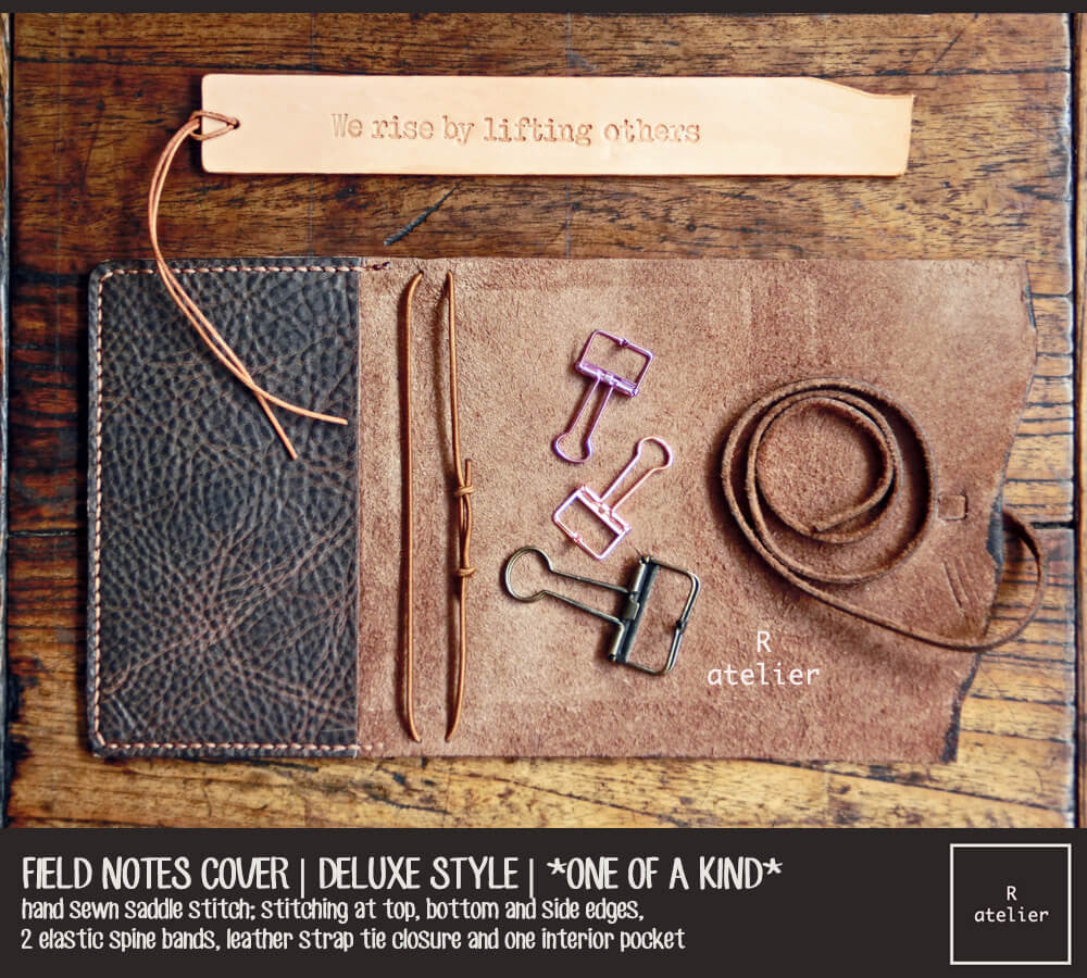Field Notes | Leather Journal Cover | *One of A Kind* Bistre Brown | Pocket Size