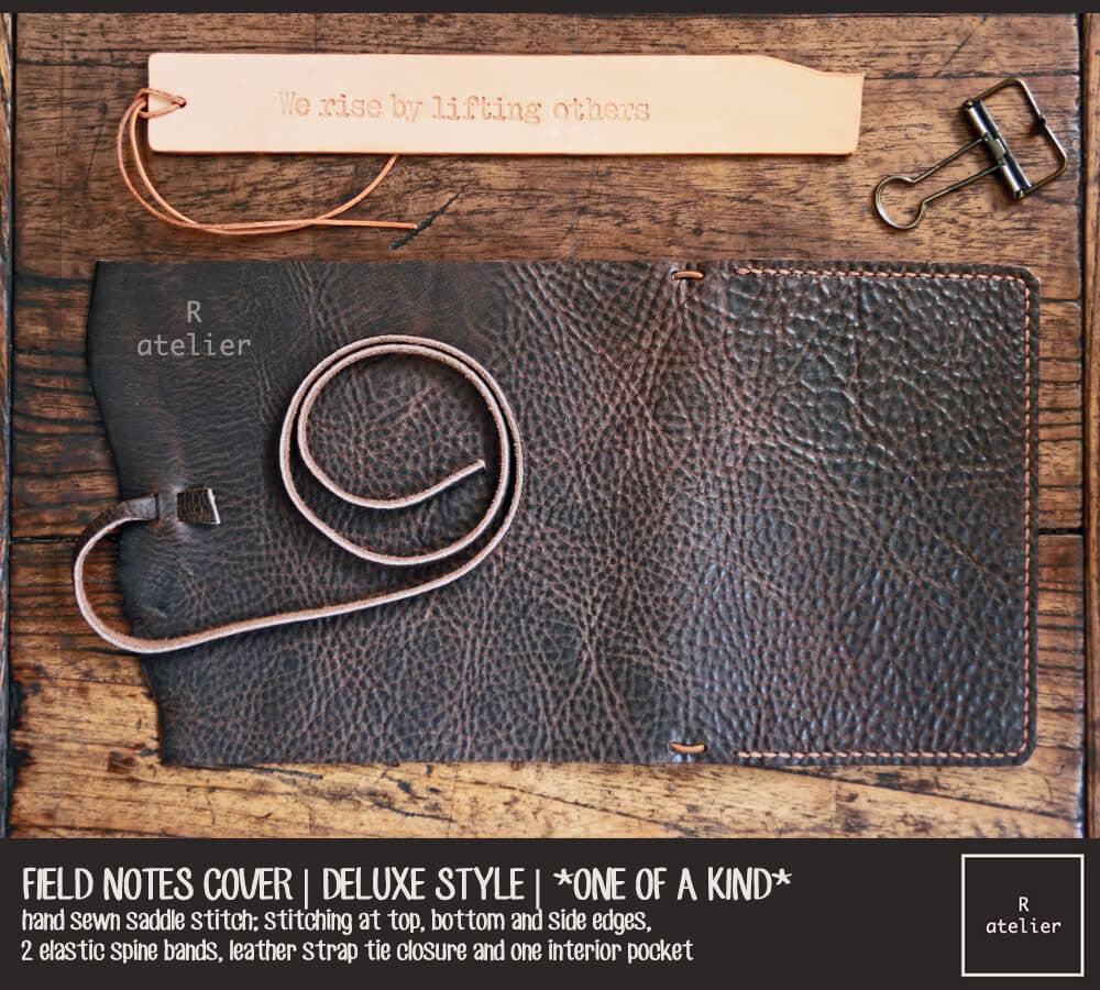 Field Notes | Leather Journal Cover | *One of A Kind* Bistre Brown | Pocket Size