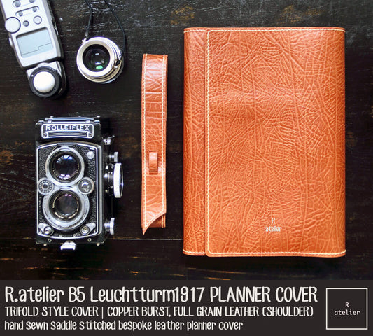 R.atelier B5 Trifold Leuchtturm1917 Leather Planner Cover