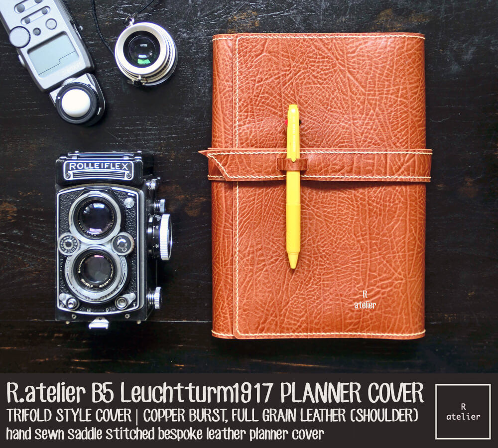 R.atelier B5 Trifold Leuchtturm1917 Leather Planner Cover