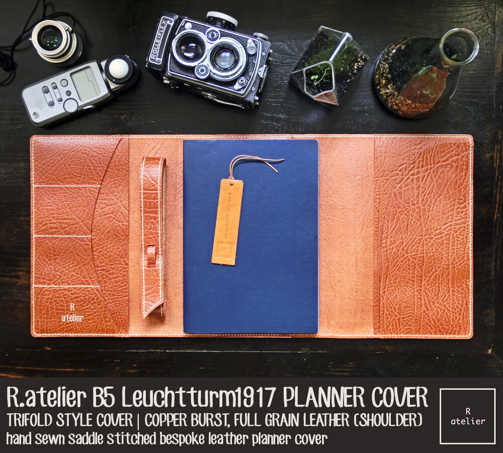 R.atelier B5 Trifold Leuchtturm1917 Leather Planner Cover