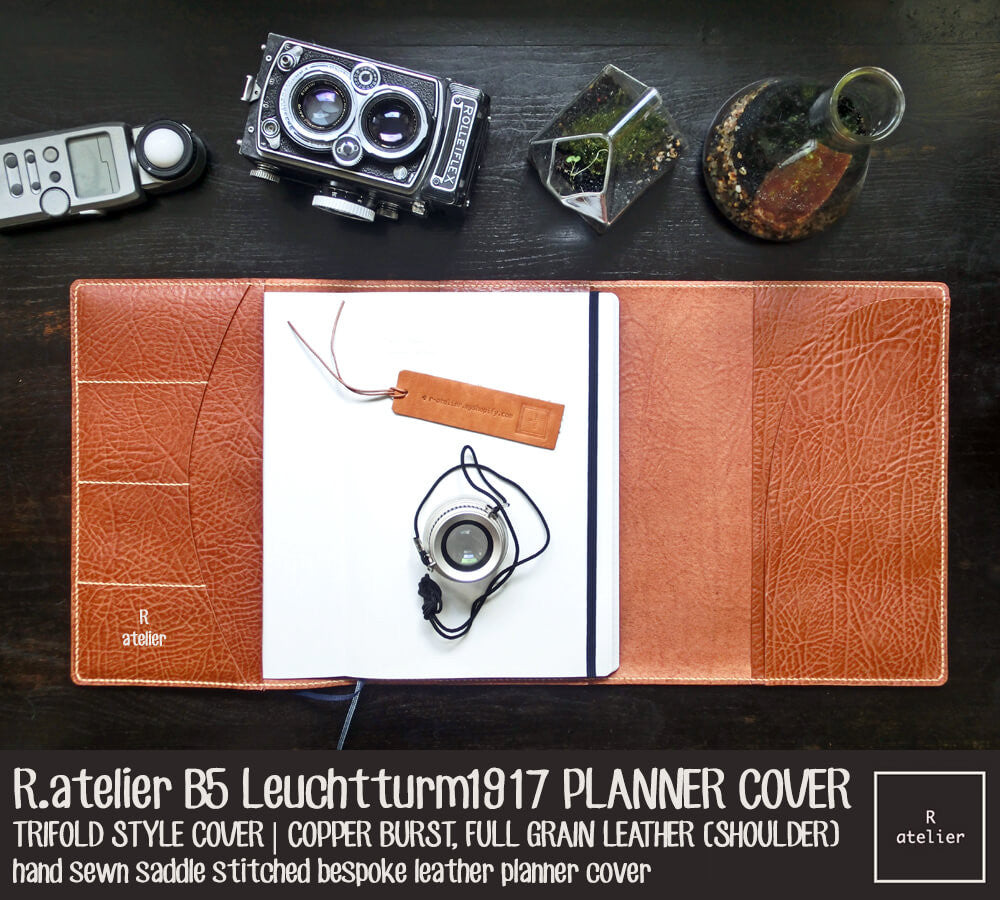 R.atelier B5 Trifold Leuchtturm1917 Leather Planner Cover