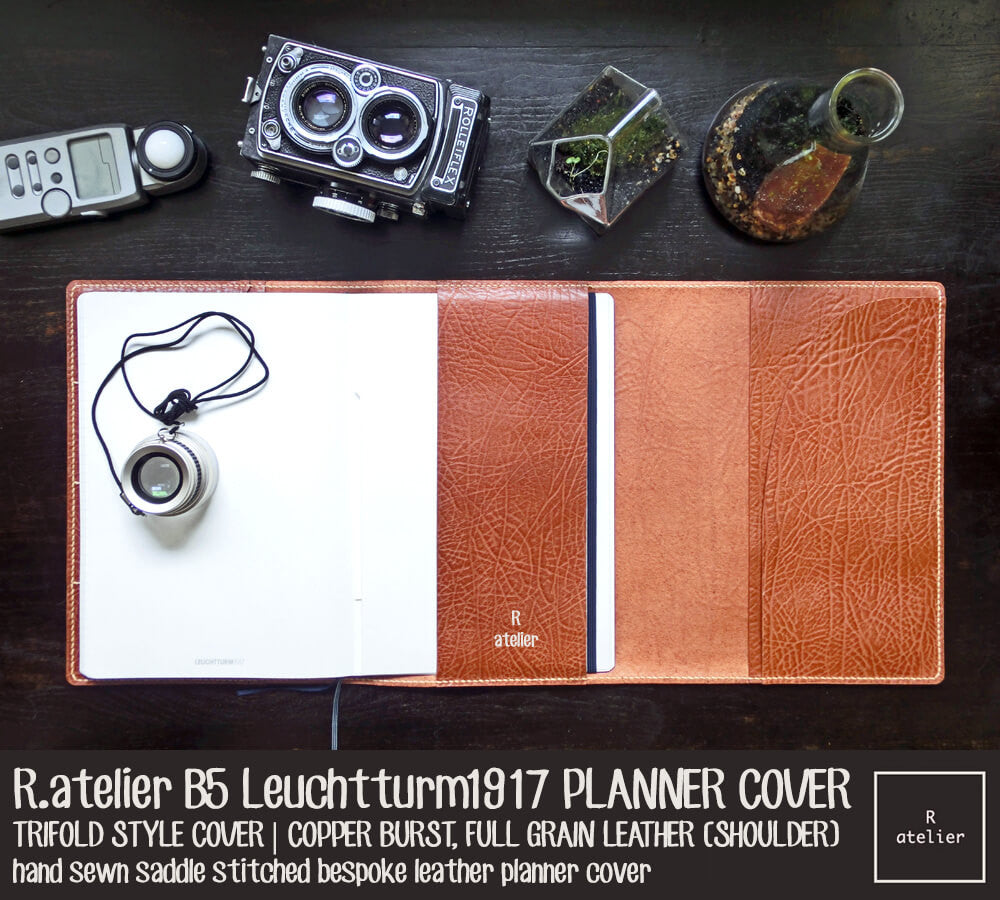 R.atelier B5 Trifold Leuchtturm1917 Leather Planner Cover