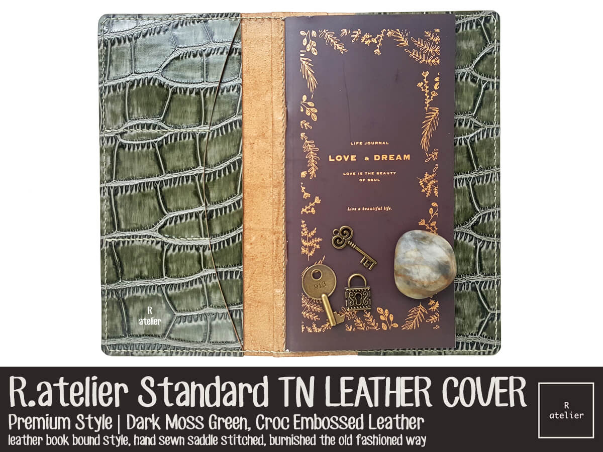 R.atelier Standard TN Leather Cover | Dark Moss Green