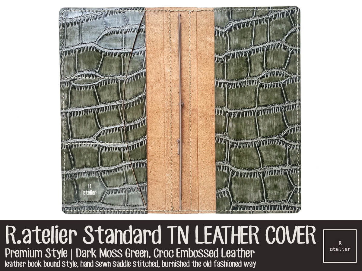 R.atelier Standard TN Leather Cover | Dark Moss Green