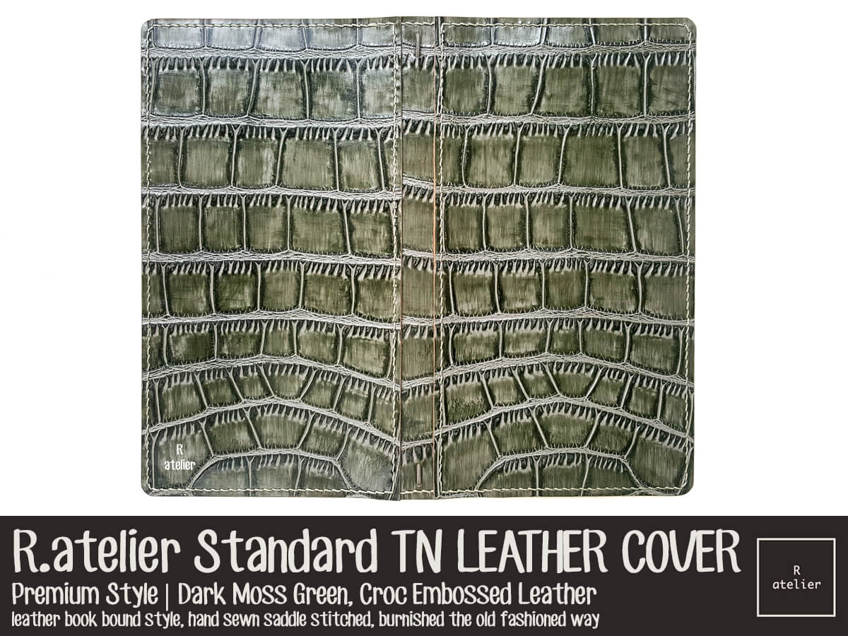 R.atelier Standard TN Leather Cover | Dark Moss Green