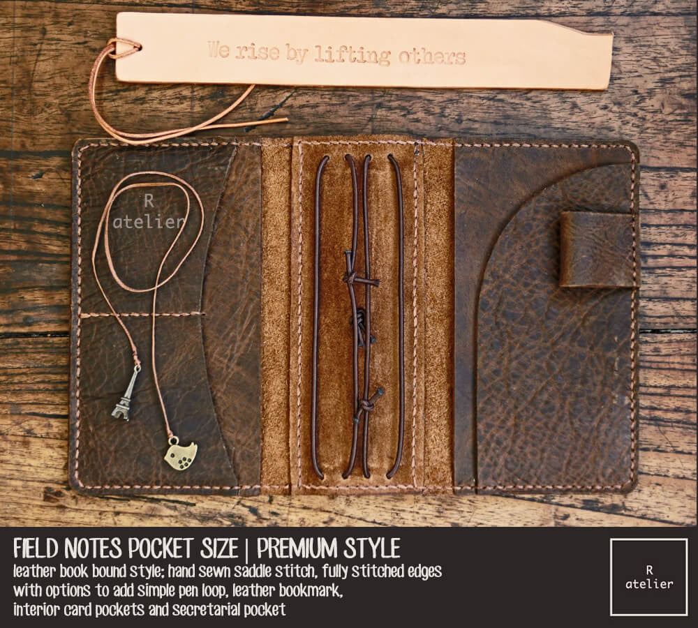 Field Notes | Leather Journal Cover | Coffee | Pocket Size