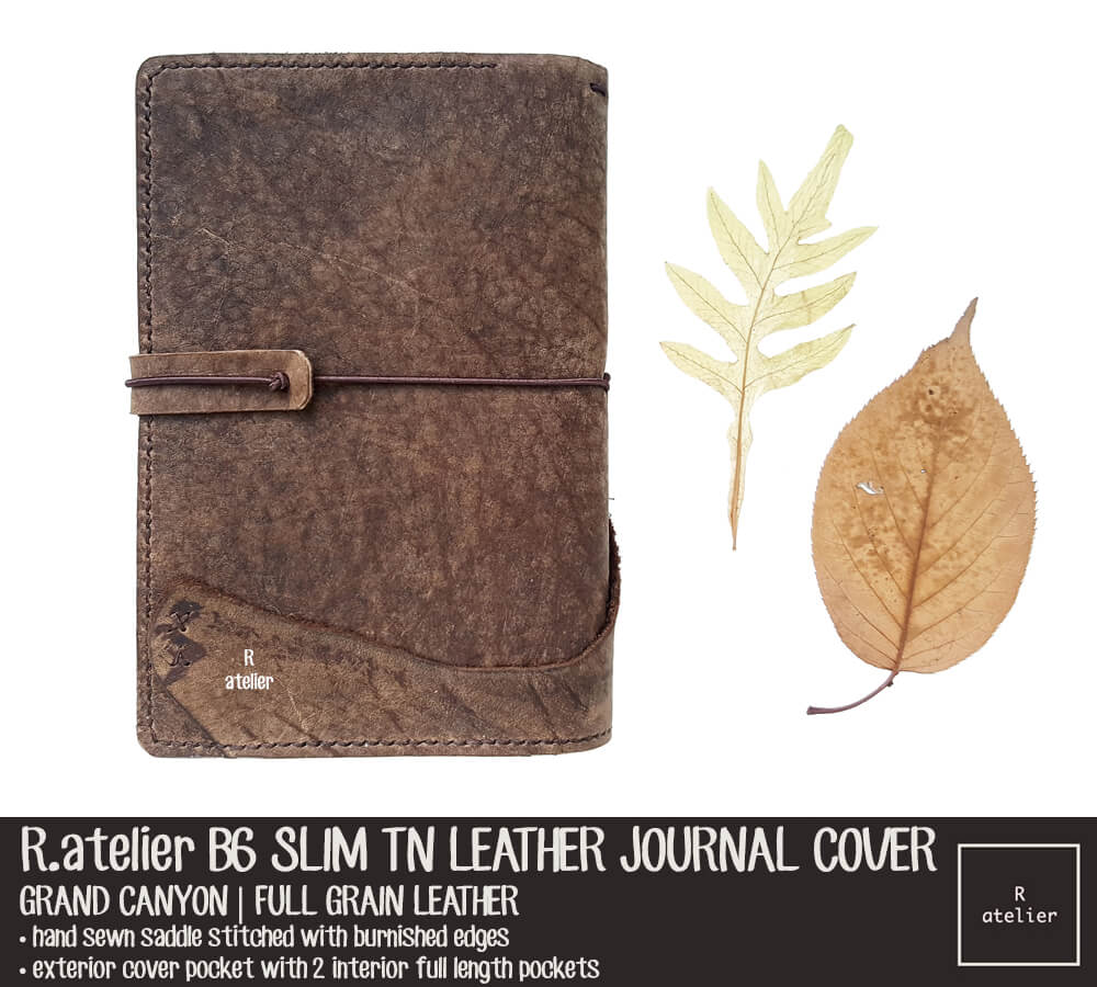 R.atelier Custom B6 Slim TN Leather Journal Cover | Grand Canyon